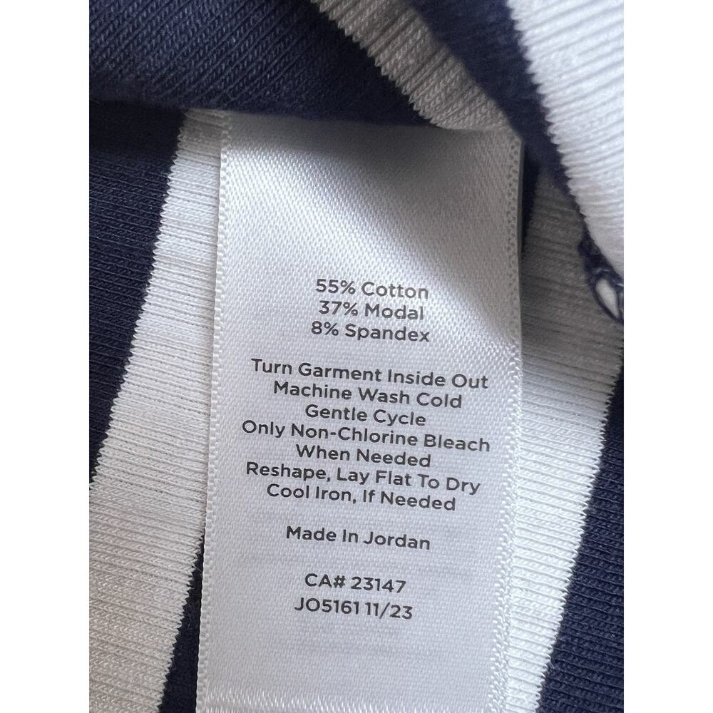 Talbots Navy White Stripe Button Front Cardigan S… - image 5